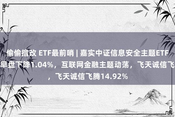 偷偷撸改 ETF最前哨 | 嘉实中证信息安全主题ETF(159613)早盘下降1.04%，互联网金融主题动荡，飞天诚信飞腾14.92%