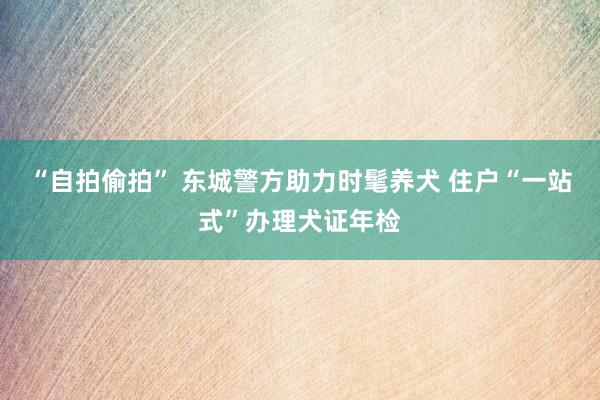 “自拍偷拍” 东城警方助力时髦养犬 住户“一站式”办理犬证年检