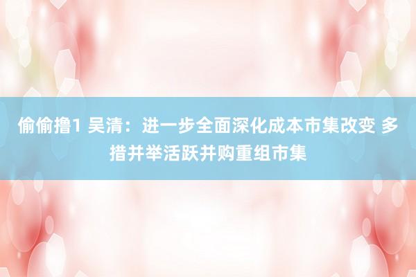 偷偷撸1 吴清：进一步全面深化成本市集改变 多措并举活跃并购重组市集