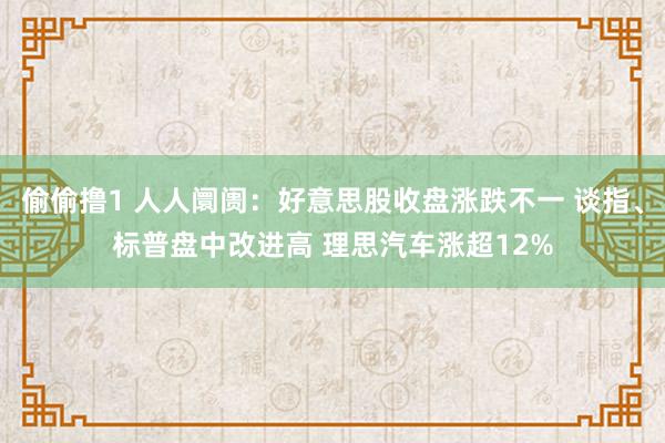 偷偷撸1 人人阛阓：好意思股收盘涨跌不一 谈指、标普盘中改进高 理思汽车涨超12%