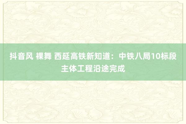 抖音风 裸舞 西延高铁新知道：中铁八局10标段主体工程沿途完成