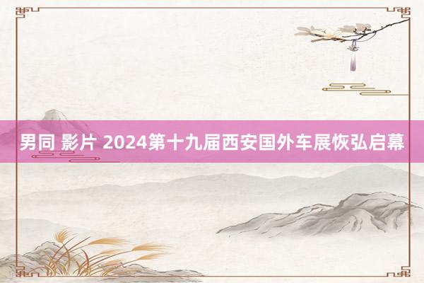 男同 影片 2024第十九届西安国外车展恢弘启幕