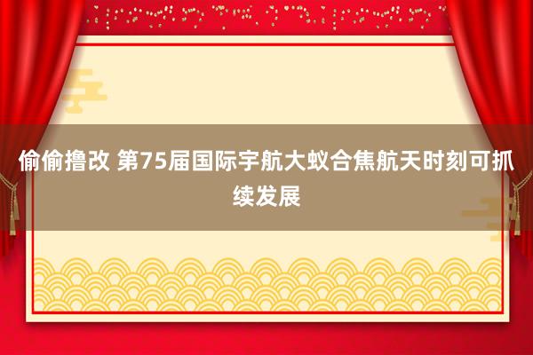 偷偷撸改 第75届国际宇航大蚁合焦航天时刻可抓续发展