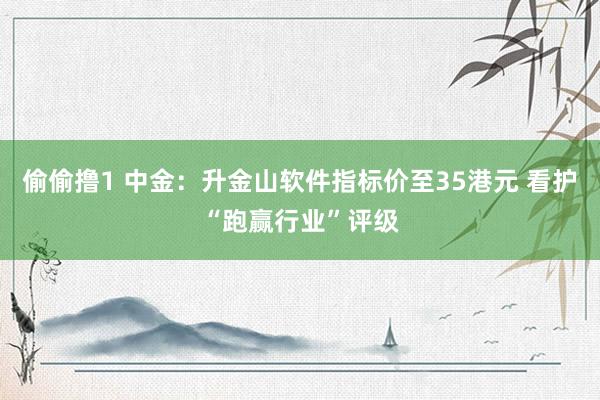 偷偷撸1 中金：升金山软件指标价至35港元 看护“跑赢行业”评级