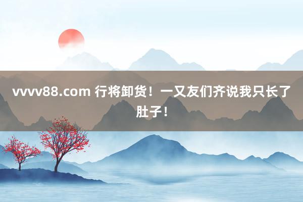 vvvv88.com 行将卸货！一又友们齐说我只长了肚子！