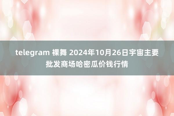 telegram 裸舞 2024年10月26日宇宙主要批发商场哈密瓜价钱行情