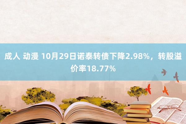 成人 动漫 10月29日诺泰转债下降2.98%，转股溢价率18.77%