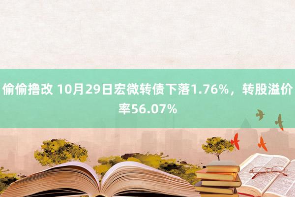 偷偷撸改 10月29日宏微转债下落1.76%，转股溢价率56.07%