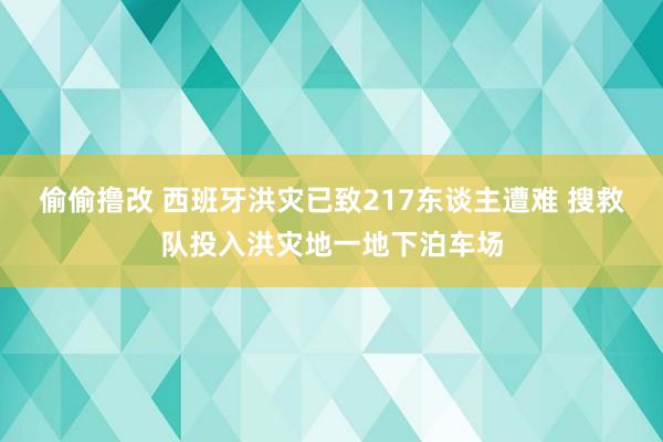 偷偷撸改 西班牙洪灾已致217东谈主遭难 搜救队投入洪灾地一地下泊车场