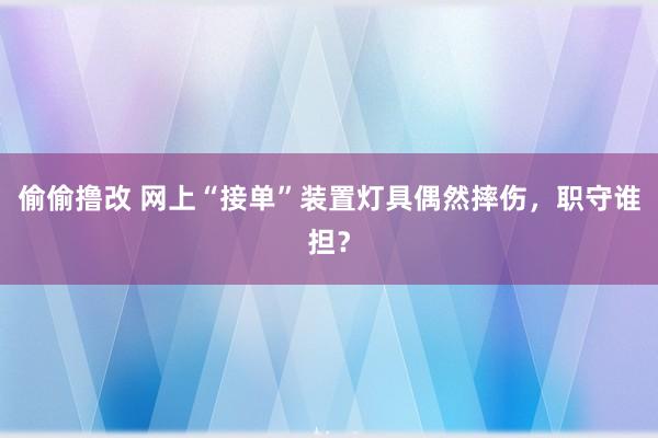 偷偷撸改 网上“接单”装置灯具偶然摔伤，职守谁担？