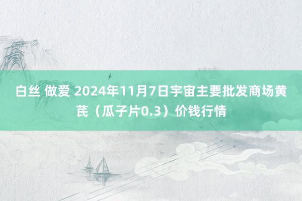 白丝 做爱 2024年11月7日宇宙主要批发商场黄芪（瓜子片0.3）价钱行情