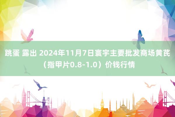 跳蛋 露出 2024年11月7日寰宇主要批发商场黄芪（指甲片0.8-1.0）价钱行情