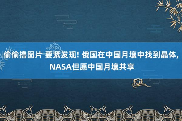 偷偷撸图片 要紧发现! 俄国在中国月壤中找到晶体， NASA但愿中国月壤共享