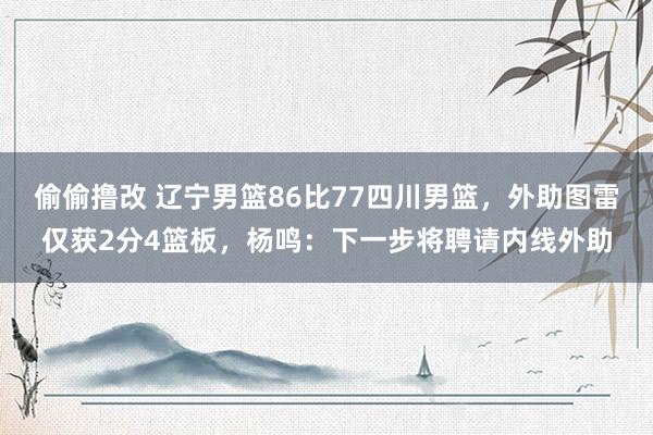 偷偷撸改 辽宁男篮86比77四川男篮，外助图雷仅获2分4篮板，杨鸣：下一步将聘请内线外助