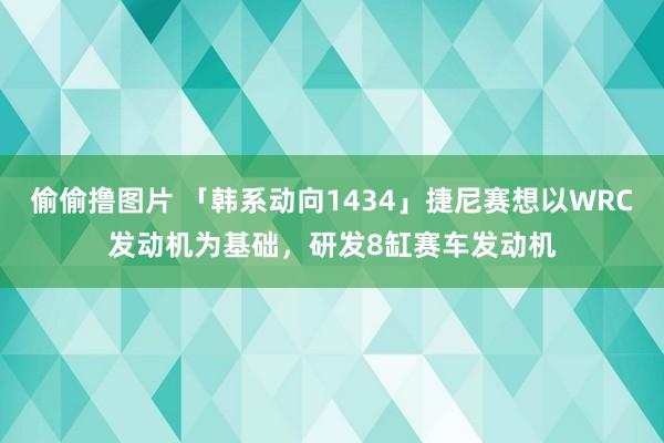 偷偷撸图片 「韩系动向1434」捷尼赛想以WRC发动机为基础，研发8缸赛车发动机